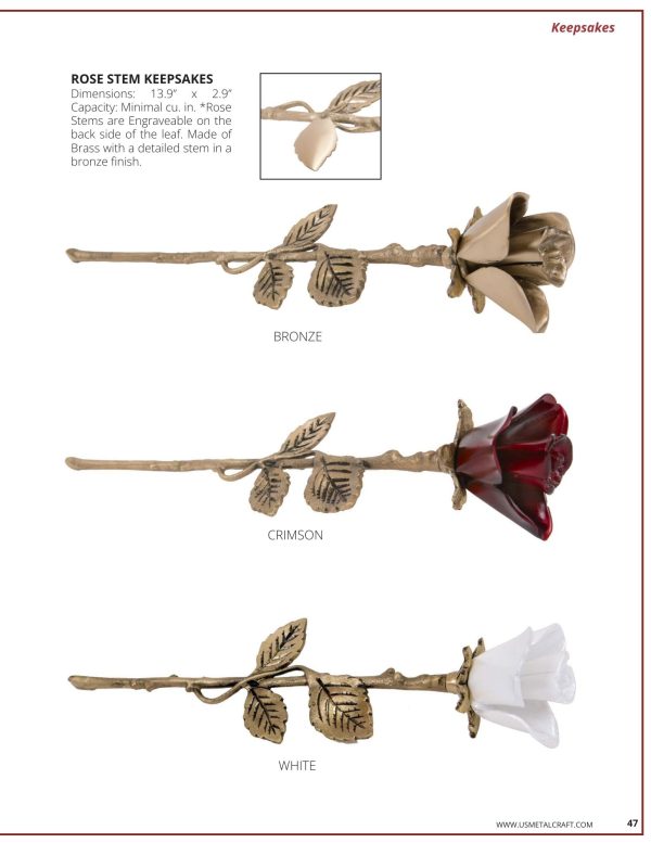 Rose White Stem Keepsake - Image 2