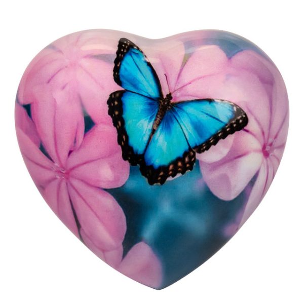 Butterfly Dreams Heart Keepsake Urn