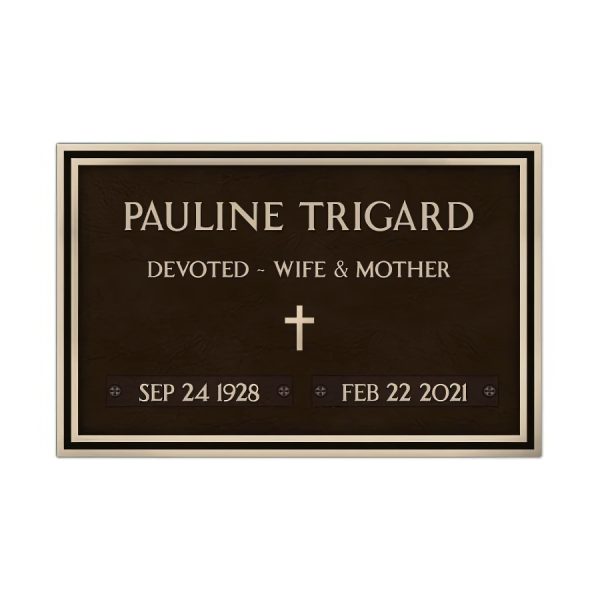 Bronze Niche Plaque 8.5" w x 5.5" h