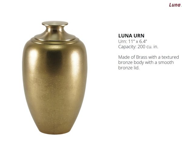 Luna Brass Urn - Image 2